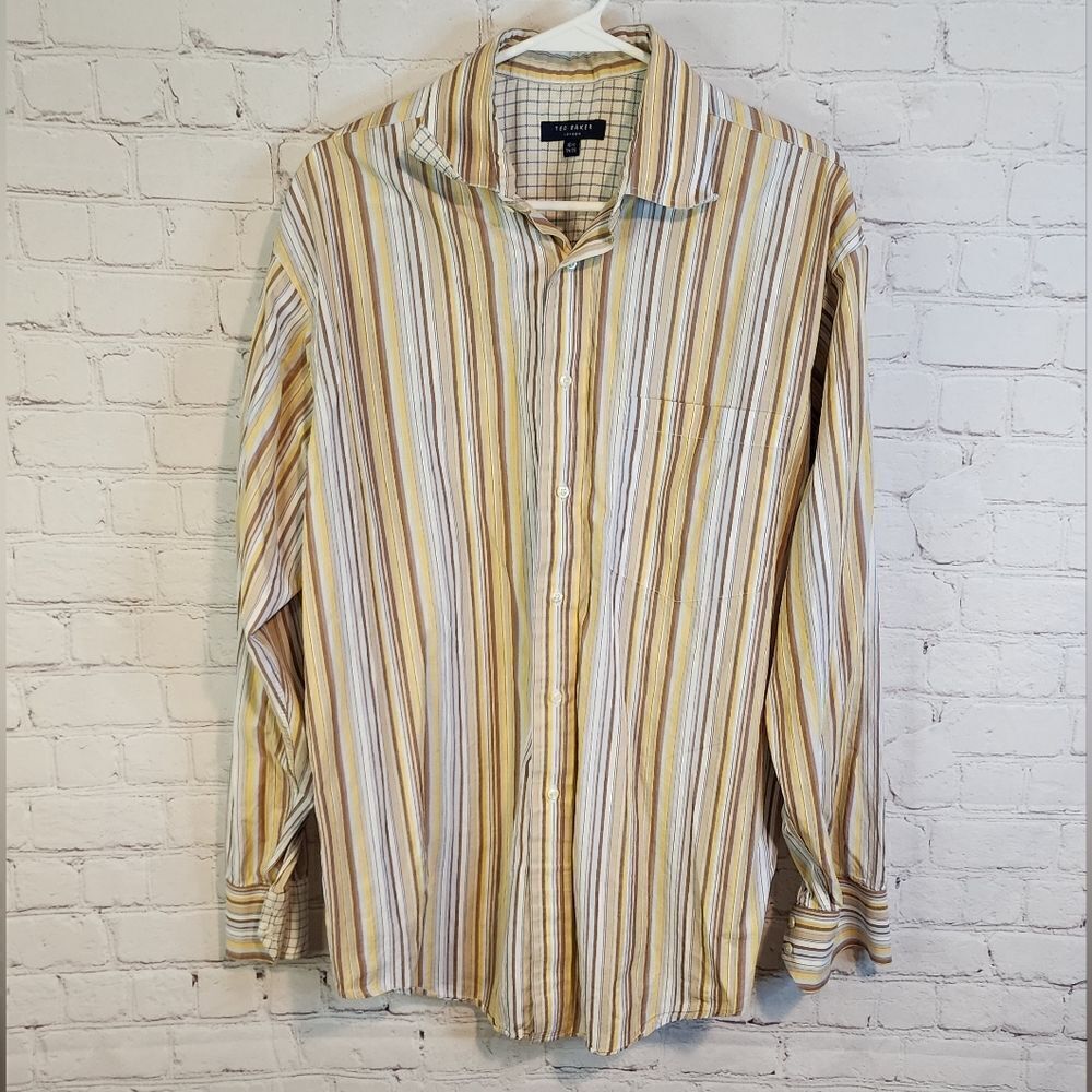 Men's Ted Baker London longsleeve button-down shirt, Neck 16.5, chest 34/35